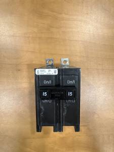 Eaton 2 pole 15A bolt on breaker
